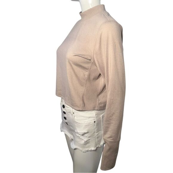 Taupe Old Navy Cozecore Mock Neck Top - Picture 4 of 10